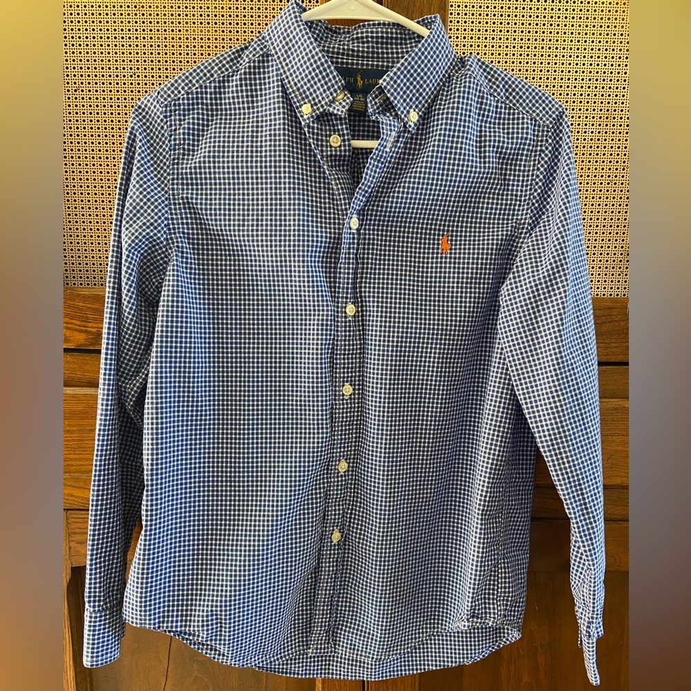 Ralph Lauren Long Sleeved Boys (14-16) excellent used condition. Worn 2-3 times.